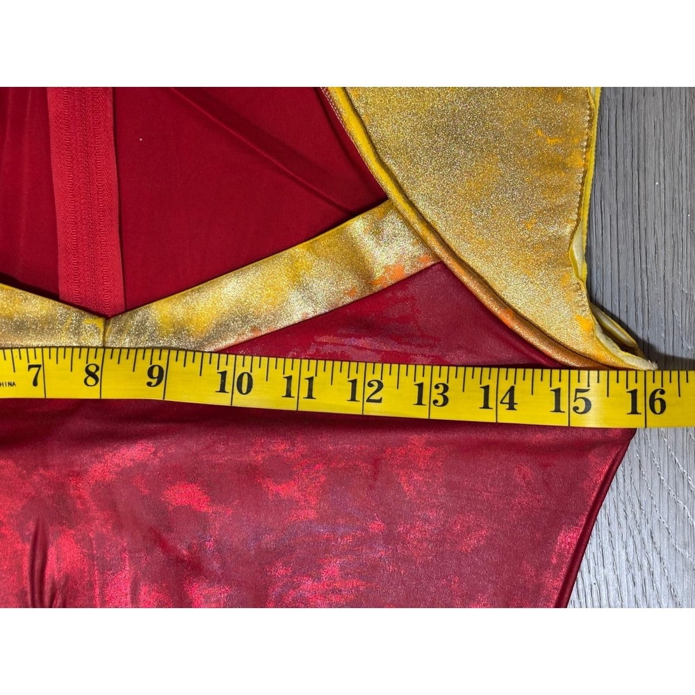 Leg Avenue Sensational Super Hero Costume Catsuit Headband 85577 Red Blue Star M - Picture 8 of 16